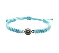 BUBEFSKD Bracciale unico in pietra opaca con 100 lingue ti amo proiezione, design per celebrazioni romantiche multilingue, Taglia unica, come descritto