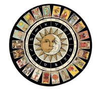BUBEFSKD Cambio di tappetini di Dio Tarocchi Carta Modello Astrologia Pendolo Grafico Equilibrio Stuoia Meditazioni Decorazione Tarocchi Pad Tarocchi Tovaglia in Gomma