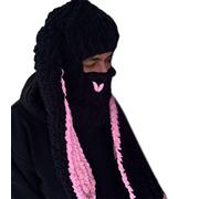 BUBEFSKD Cappello a maglia da donna, invernale, in lana, per coniglio, per feste, per adolescenti, adulti, donne