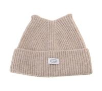 BUBEFSKD Cappello dell'orecchio del gatto diavolo corno piccolo dolce uncinetto lavorato a maglia teschio cappello di corno uomo