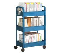 BUBEFSKD Carrello compatto con 3 ripiani in plastica multiuso organizer portatile per il bagno, scaffale regolabile