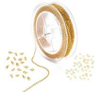 BUBEFSKD Catena In Alluminio Per Gioielli Le Chiusure Aragosta E Salto Anelli Per Collane E Bracciali Metallo Gioielli Portagioie Keychain Making Supplies Fare, Taglia unica, come descritto