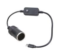 BUBEFSKD Cavo Adattatore da USB C Maschio A Presa Accendisigari per Dispositivi per Auto 5 V A 20 V con Tensioni Regolabili Adattatore USB C A Accendisigari