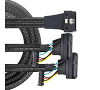 BUBEFSKD Cavo NVME PCIe SFF 8654 Adattatore 8I A 2 SFF 8639 con Alimentazione 15P per L'installazione Cavo SSD NVME PCIe