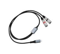 BUBEFSKD Cavo Splitter da Y A XLR 32 Bit/384 KHz Decodifica fedeltà per Sistemi Scenici E Apparecchiature dal Convertitori Doppi XLR Intrecciati A USB C