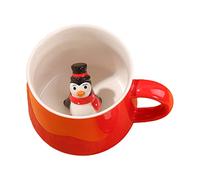BUBEFSKD Ceramica Natale Tazza A Tema Con Carino Figurine Latte Tazza Di Caffè Divertente Novità Vacanza Ceramica Tazza Grande Con Stand Santa