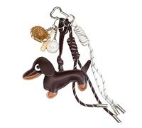BUBEFSKD Ciondolo a forma di cane di salsiccia, resistente, in poliuretano, con amore per i dettagli, per tutti i giorni, casual, marrone, B