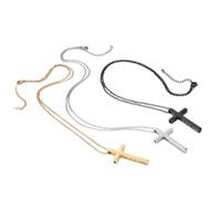 BUBEFSKD Collana Con Pendente Unico A Catena Regolabile Da 3 Collane In Acciaio Inossidabile Per Gioielli Preghiera Religiosa Fede E Consapevolezza Dei Cristiani