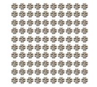 BUBEFSKD Confezione da 100 Quattro Componenti Foglia Erba Della Collana Fascino Accessori Lega Texture Ciondolo Per Un Pezzo Unico Fatto A Mano, Taglia unica, come descritto