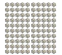 BUBEFSKD Confezione da 100 Quattro Componenti Foglia Erba Della Collana Fascino Accessori Lega Texture Ciondolo Per Un Pezzo Unico Fatto A Mano, Taglia unica, come descritto