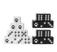 BUBEFSKD Confezione da 20 Dadi Angolo Quadrato Set Cubi con Piccoli Punti Zampe per Adulti E Bambini 16mm Modello Cartoni Animati A Sei Facce Giochi Ruolo in Massa Set Blocchi Quadrati