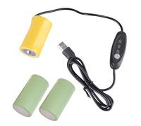 BUBEFSKD D Eliminazione Batteria Cavo Alimentazione USB 5V Sostituisci Batterie LR20 da 1-3 da 1 5 V per Orologio Giocattolo Elettrico Sostituzione della Batteria Dimensioni Luminose A LED