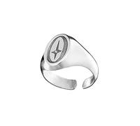 BUBEFSKD Dolce Fresco Temperamento Quattro Stelle Hip Hop Open Vento Freddo Semplice Nicchia Design Cross Forma Per Coppie Donne Anelli Stella Per Le Donne, come descritto