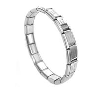 BUBEFSKD Dolce Ragazza Bracciale In Acciaio Inox Dolce Punk Cool Braccialetti Italiani Per Le Donne Partito Club Coreano Moda Gioielli In Acciaio Inox Per Le Donne Uomini Argento, Taglia unica, come