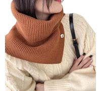 BUBEFSKD Donne A Coste Maglione Dolcevita Faux Collare Sciarpa Solida Sfoderabile Sciarpa Asimmetrica Mantenimento Avvolgente Con Scaldacollo Invernale Per Le Donne