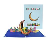 BUBEFSKD Eid Moon Card Set Con Busta E Piccolo Popup Carta Saluto Per Celebrare Giuramento & Regalo Carta Fatto A Mano