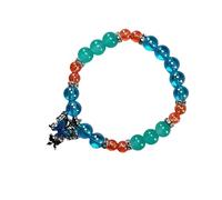 BUBEFSKD Elegante braccialetto di perle di vetro con ciondolo a forma di farfalla per gli appassionati di moda Fatto a mano dell'amicizia Design carino gioielli gioielli, Taglia unica, come descritto