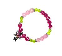 BUBEFSKD Elegante braccialetto di perle di vetro con ciondolo a forma di farfalla per gli appassionati di moda Fatto a mano dell'amicizia Design carino gioielli gioielli, Taglia unica, come descritto