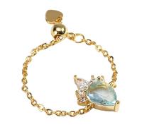 BUBEFSKD Eleganti anelli per dita geometrici, accessori per feste, catena a lacrime, texture in rame, perfetti per abbigliamento casual, come descritto