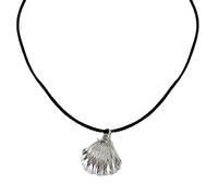 BUBEFSKD Fashion Shell, collana con ciondolo regolabile in corda nera, elegante catena a clavicola con ciondolo a forma di conchiglia, regalo per il vostro fascino unico, Taglia unica, come descritto