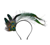 BUBEFSKD Flapperpeakocks Piuma Copricapo 1920 Costumi Per Le Donne ruggenti Decorativi Copricapo Per Show Carnivals Viola Peacocks Feather Copricapo