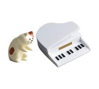 BUBEFSKD Gatti Giocare Figure Pianoforte Set Piccolo Gatto Pianista E Statue Pianoforte Ornamenti Per Decorazioni Casa E Accento Ufficio Personaggi Regalo