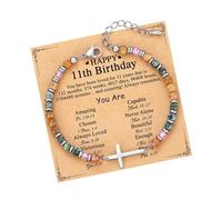 BUBEFSKD Gioielli Aderenti Modificabili per Le Donne Bracciale in Pietra Naturale Incontro Elegante Regalo Sorelle Mamme Bambini in Fede Gioielli Cristiani da Donna Occasioni Speciali