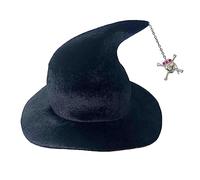 BUBEFSKD Halloween Witch Hat Wide Bim Party Top Women Wizard Unisex Witchcap Cosplay Costume Festa Strega Halloween Costume