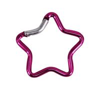 BUBEFSKD Lega di alluminio all'aperto a forma di stella taglio a molla di bloccaggio carabiner clip portachiavi per zaino campeggio escursionismo in alluminio
