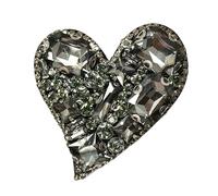 BUBEFSKD Macchie a forma di cuore Strass Ferro Decorativo Quando Cucire Su Appliques Per Abbigliamento Jeans Giacche Borsa T Shirt Applicazioni Strass Appliques
