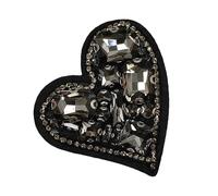 BUBEFSKD Macchie a forma di cuore Strass Ferro Decorativo Quando Cucire Su Appliques Per Abbigliamento Jeans Giacche Borsa T Shirt Applicazioni Strass Appliques