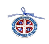 BUBEFSKD Medaglie Protezione Benedetto con Croci Sacerdotali A Nastro Vintage da Appendere alla Parete della Porta O da Esporre sulla Scrivania. Protezioni Sacerdotali