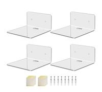 BUBEFSKD Mensole da parete acriliche versatili rack trasparenti pratici galleggianti acrilici per piccole decorazioni e accessori montaggio a parete