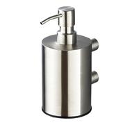 BUBEFSKD Migliora il distributore di sapone da parete con contenitore in acciaio inox con beccuccio a pressione per un'esperienza igienica del bagno, dispenser di sapone a parete