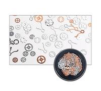 BUBEFSKD Misto Steampunk Cogs Attrezzatura Tatto Fascino Riempimenti Gioielli Foglia di Rame Progetti Artigianali Per Adolescenti Ragazze Chiodo Artista Misto Steampunk Cogs Orologio Mago Multistyle