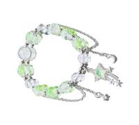 BUBEFSKD Moda Stella E Luna Bracciale Con Unico Crepitio Perle Di Vetro Eleganti Perline Handchain Accessori Moda Gioielli Di Perle Colorate, Taglia unica, come descritto