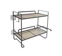 BUBEFSKD Multifunzione Bagno Mensola A Parete 2 Livelli Mensola Per Articoli Da Toeletta, Installazione Veloce E Non Forare Bagno Supporto Da