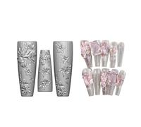 BUBEFSKD Multiuso Chiodi Modello D'arte Strumento Stampi In Silicone Eleganti Stampi Stampi Per Gli appassionati Forma Del Chiodo, Taglia unica, come descritto