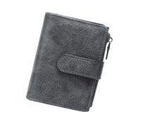 BUBEFSKD Organizer dimagrante per portafogli in PU con protezione per il blocco delle monete, porta carte alla moda, viaggio e uso aziendale, portafoglio a tre pieghe con più slot, grigio