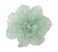 BUBEFSKD Organza fiore fiore in tessuto floreale fatto a mano accessorio per capelli da donna, delicato decorazione in pizzo, fiori rustici, decorazioni morbide, Taglia unica, come descritto
