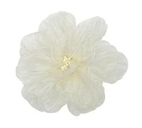BUBEFSKD Organza fiore fiore in tessuto floreale fatto a mano accessorio per capelli da donna, delicato decorazione in pizzo, fiori rustici, decorazioni morbide, Taglia unica, come descritto
