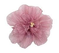 BUBEFSKD Organza fiore fiore in tessuto floreale fatto a mano accessorio per capelli da donna, delicato decorazione in pizzo, fiori rustici, decorazioni morbide, Taglia unica, come descritto