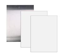 BUBEFSKD Piastra per Cornice Poster da Parete in Metallo Foto in Alluminio con Piastra Vuota Sublimazione da 3 Spazi Vuoti in Alluminio con Cartello Stampa Termica