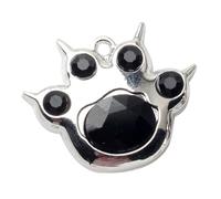 BUBEFSKD Popolare Accessori In Lega D'Argento Amore Bowknot Gatto Pendente Braccialetto Fatto A Mano Collana Orecchini Materiali Nappe Pendenti Per La Fabbricazione di Gioielli, Taglia unica, come