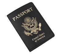 BUBEFSKD Porta passaporto Portatile PU Leather ID Copertura per Carte Per La Caso Protector Organizer Per Donne Passport Protezioni, Nero , Mass Beauty