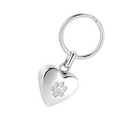 BUBEFSKD Portachiavi A Forma Cuore Accessorio Multifunzionale Ornamento Chiave Struttura In Acciaio Inossidabile Presente Per Donne E Coppie Portachiavi Con Ceneri Cane