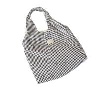 BUBEFSKD Pratica borsa a mano con motivo a cuore, borsa a tracolla casual, spaziosa organizzazione per la scuola o lo shopping, per ragazzi e ragazzi, Black And White Squa