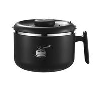 BUBEFSKD Pratica ciotola per ramame in acciaio inox con timer, materiali in acciaio inox, contenitore per alimenti, ciotole con tirocinio fuori coperchio