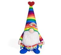 BUBEFSKD Rainbow Gnomes Peluche Bambole Con Cuore Amore Tenendo Bandiere Svedese Scandinavo Tomtes Figura Festival Festa Ornamento Tema Festa Decorazione