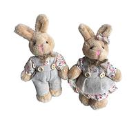 BUBEFSKD Set di 2 Carini Orsetti di Peluche /Bambole di Coniglio Portachiavi Delle Donne Ragazze Giocattolo Portachiavi Delle Donne Sacchetto Supporto Auto Festa di Matrimonio Coppia Regalo Peluche